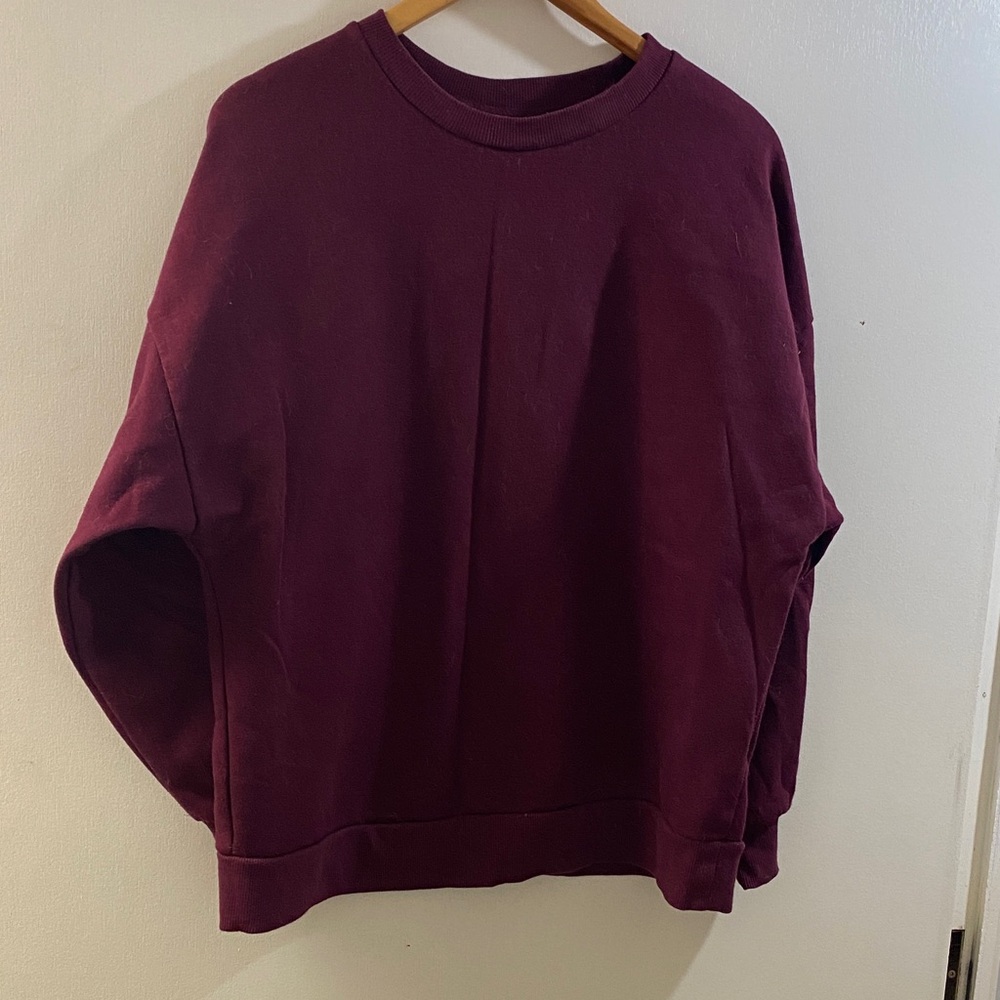 Zenana Outfitters Men's Deep Maroon Crewneck Sweater